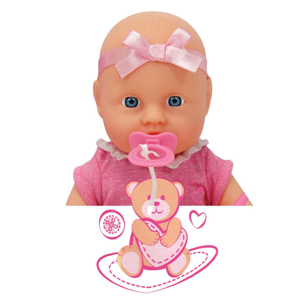 Neugeborenes Baby geborenes Baby geboren Babypuppe mit Accessoires 4dlg.
