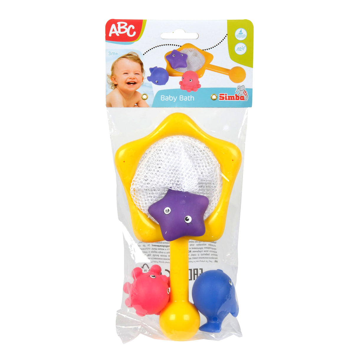 ABC Zvieratká do vane s podberákom 4ks.