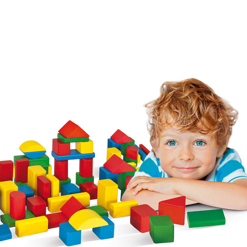 Eichhorn wooden colored blocks, 100 pcs.
