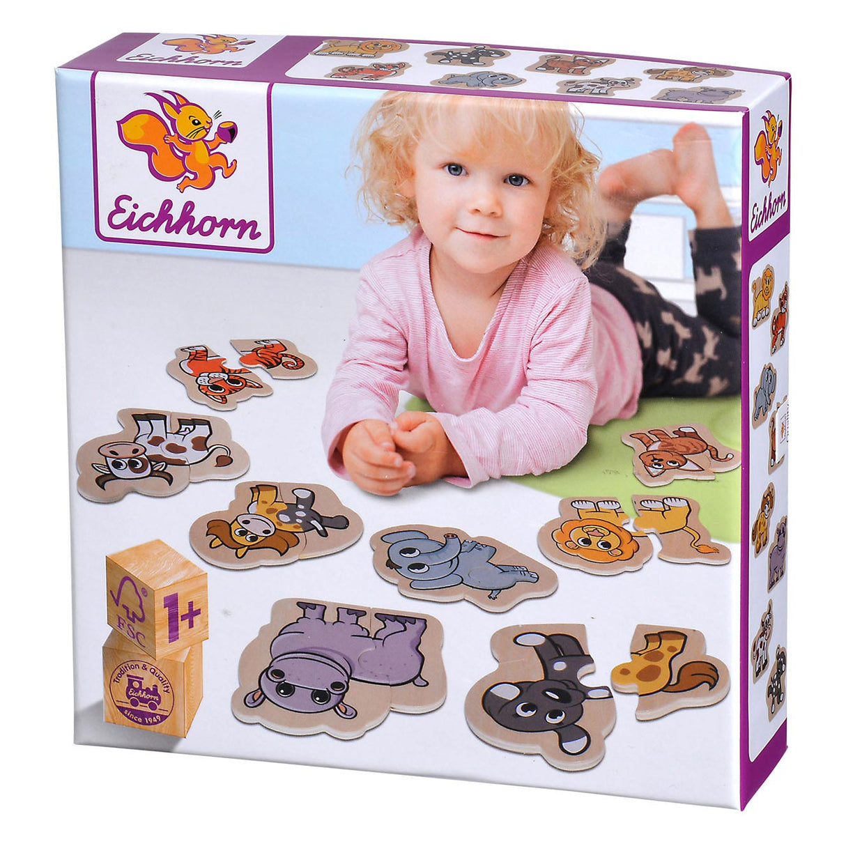 Eichhorn Wooden Animal Puzzle 16 pieces
