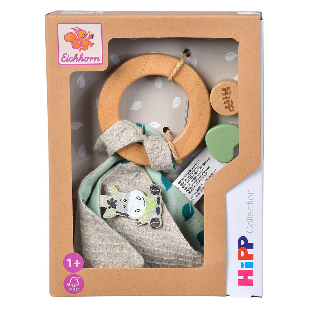 Eichhorn Baby Hipp Hipp Wooden Bijtring com Cuddle Pan