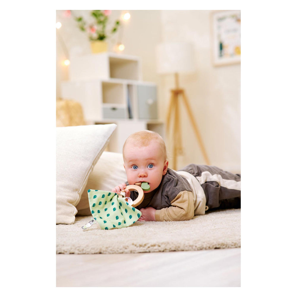 Eichhorn Baby Hipp Hipp Wooden Bijtring com Cuddle Pan