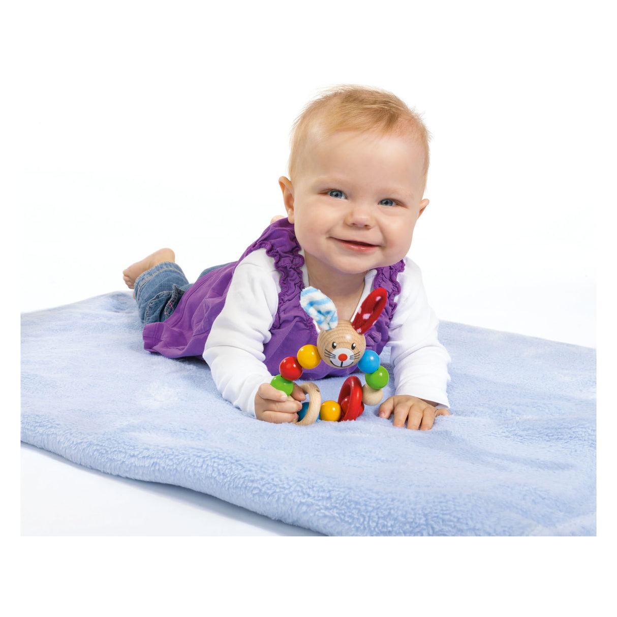 Eichhorn Baby Wooden Teething Ring Rabbit