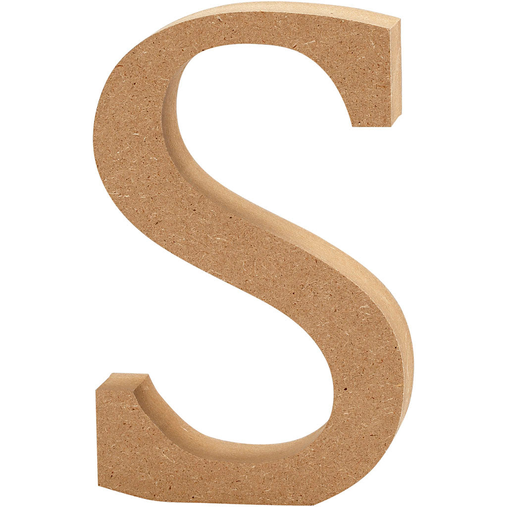 Creative company letter, s, h: 13 cm, thickness 2 cm, 1 piece