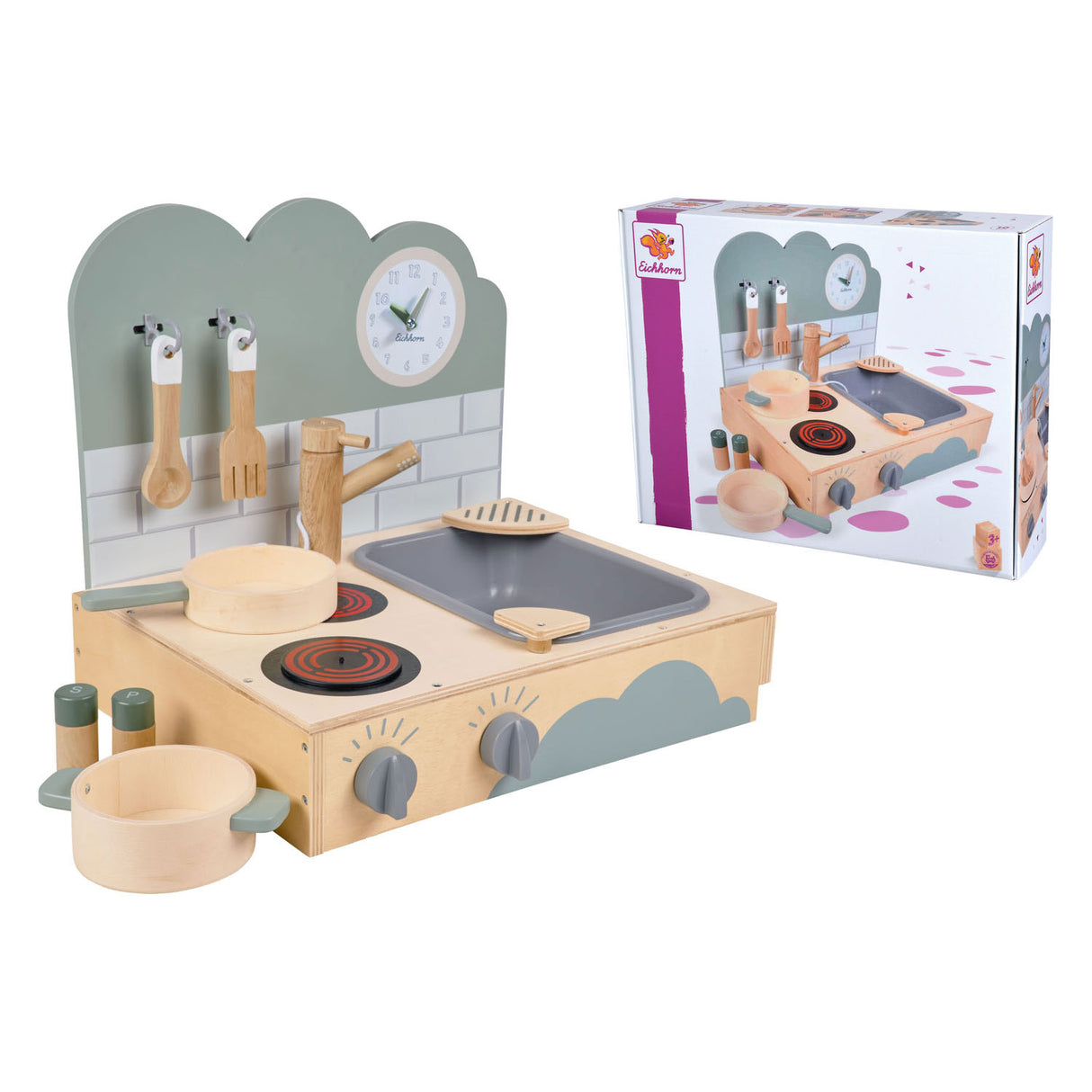 Eichhorn wooden take-away kitchen, 10-piece.