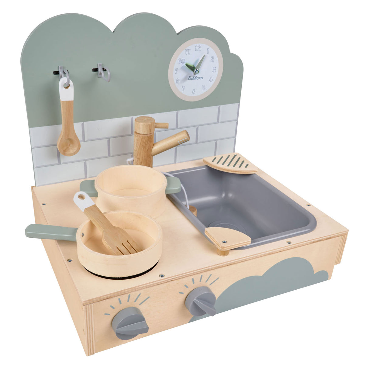 Eichhorn wooden take-away kitchen, 10-piece.