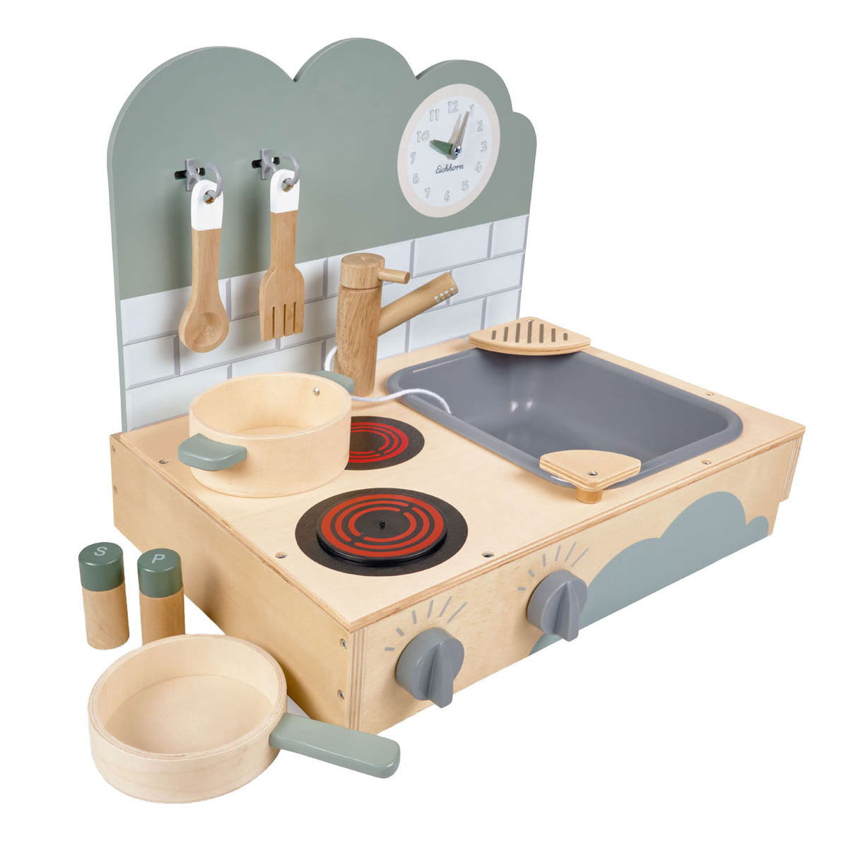Eichhorn wooden take-away kitchen, 10-piece.