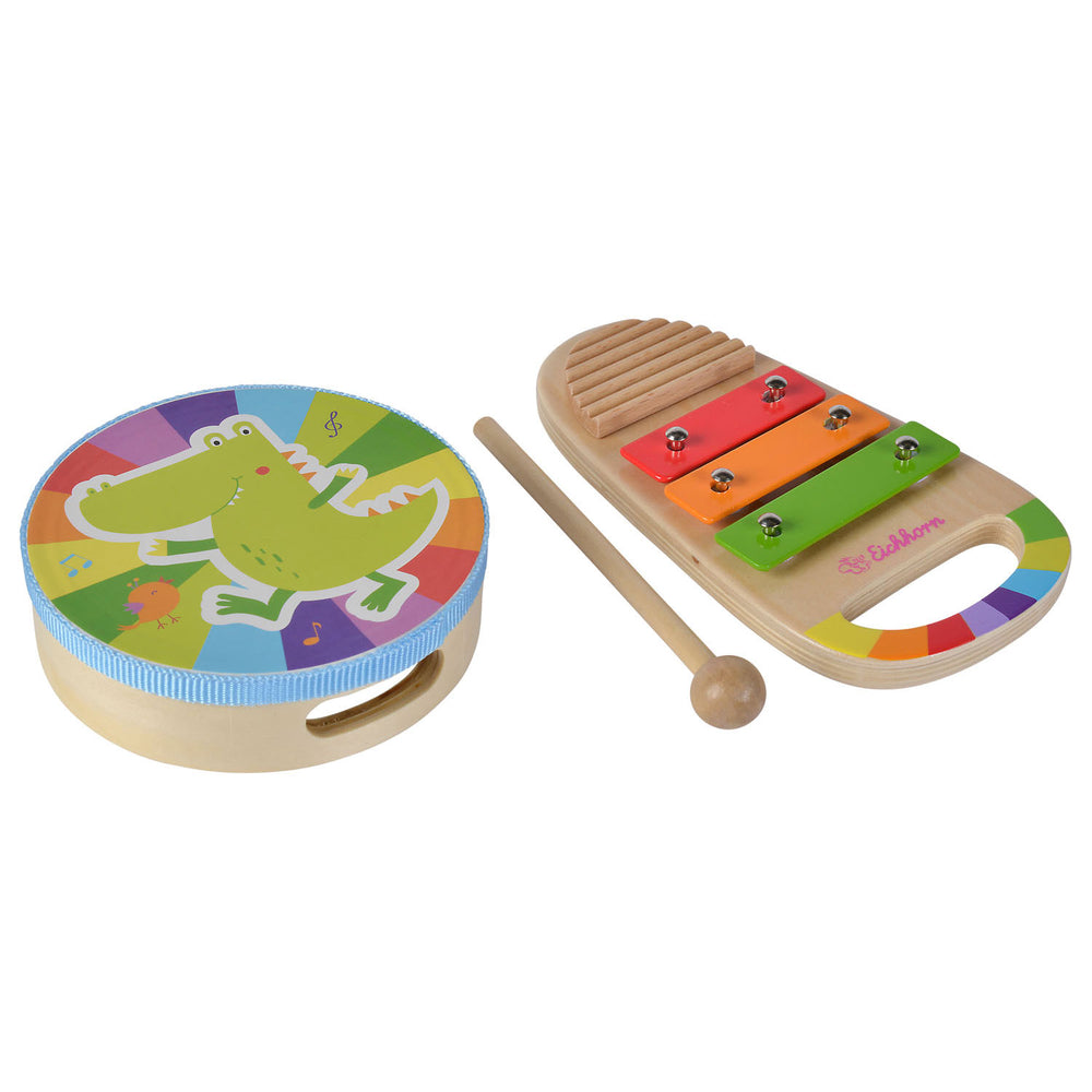 Eichhorn Wooden Drum and Xylophone Music Set 3Dlg.