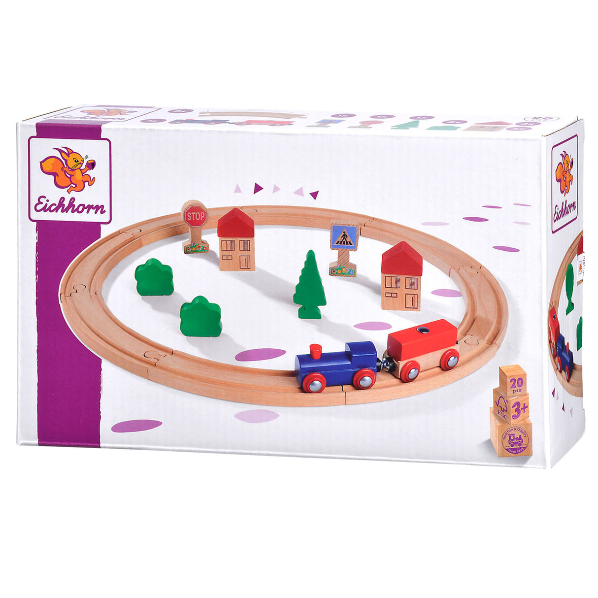 Eichhorn Train Track Playset, 20pcs.