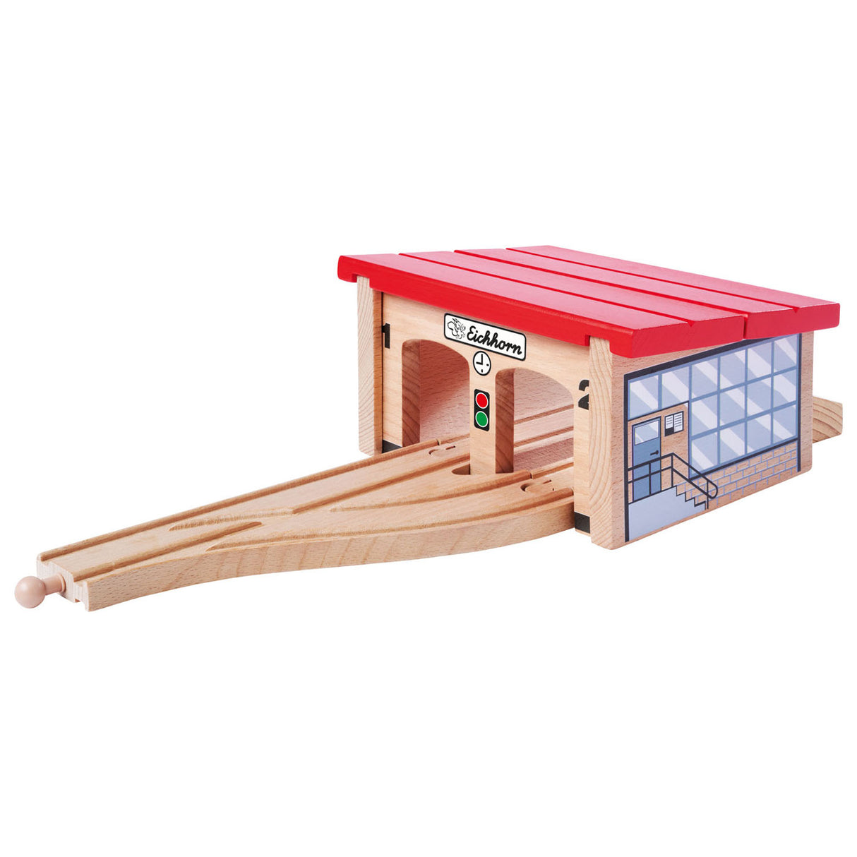 Eichhorn Train Tracks Locomotive Shed, 6 pcs.