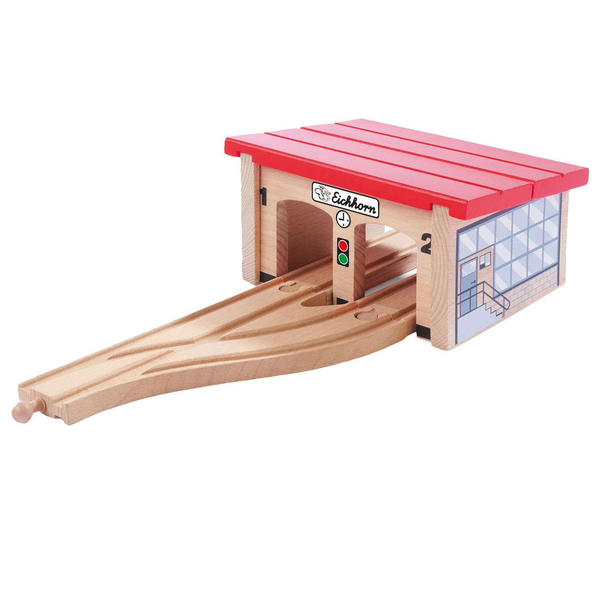 Eichhorn Train Tracks Locomotive Shed, 6 pcs.