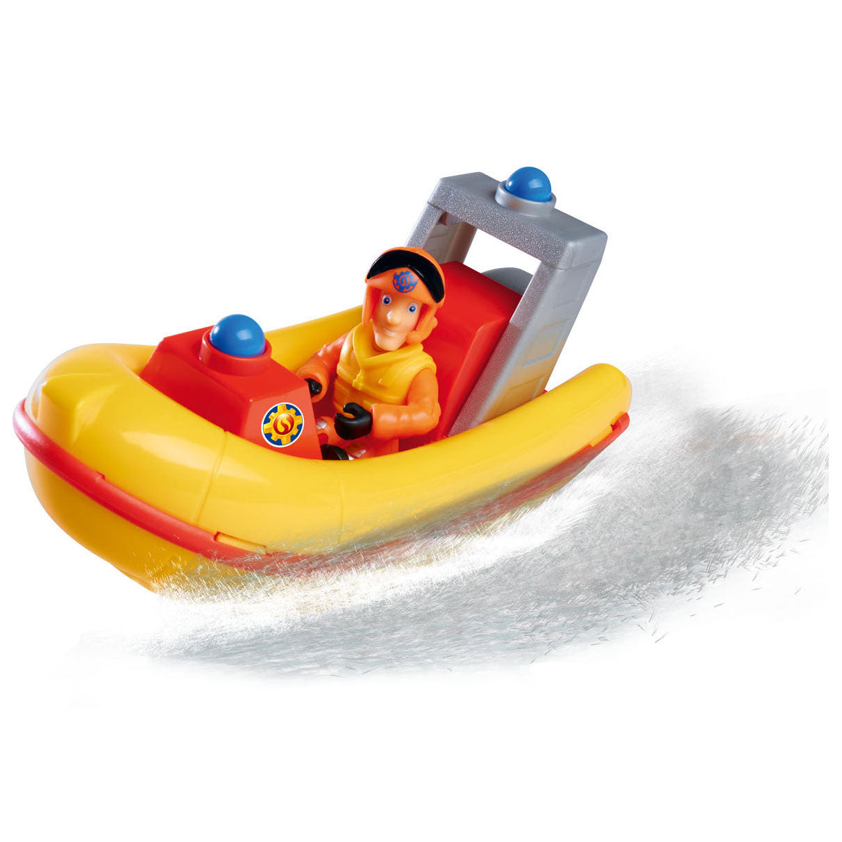Firefighter Sam Rescue Boat con Play Figura Elvis