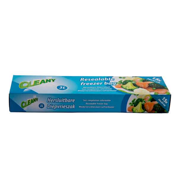 Cleany diepvrieszakken 3ltr 15st