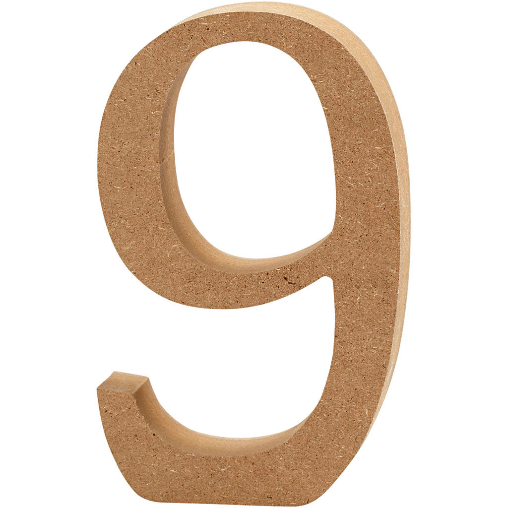 Number 9 MDF 8cm, 1st.