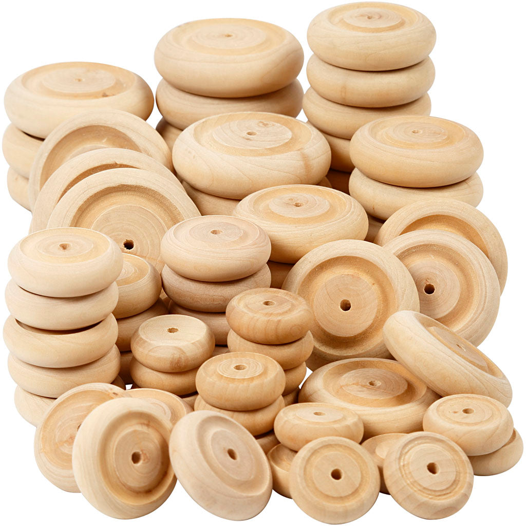 Creativ company wiel, d 24+30+42+50 mm, dikte 8+10+11+14 mm, 4x40 stuk 1 doos