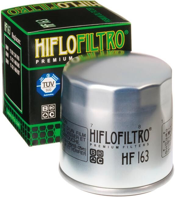Hiflofiltro oil filter oil filter hf-163 silver