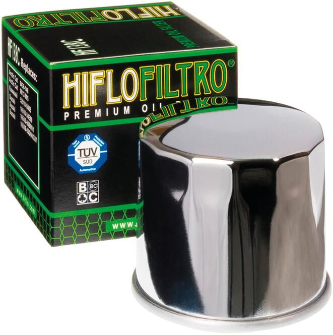 Hiflofiltro oil filter oil filter hf-138c chrome