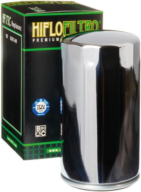 Hiflofiltro oil filter oil filter hf-173c chrome
