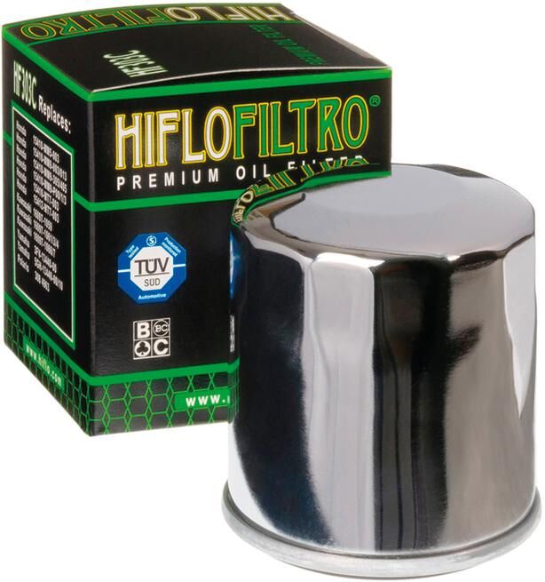 Hiflofiltro oil filter oil filter hf-303c chrome