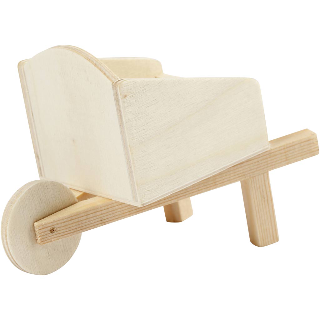 Creativ company wooden mini wheelbarrow