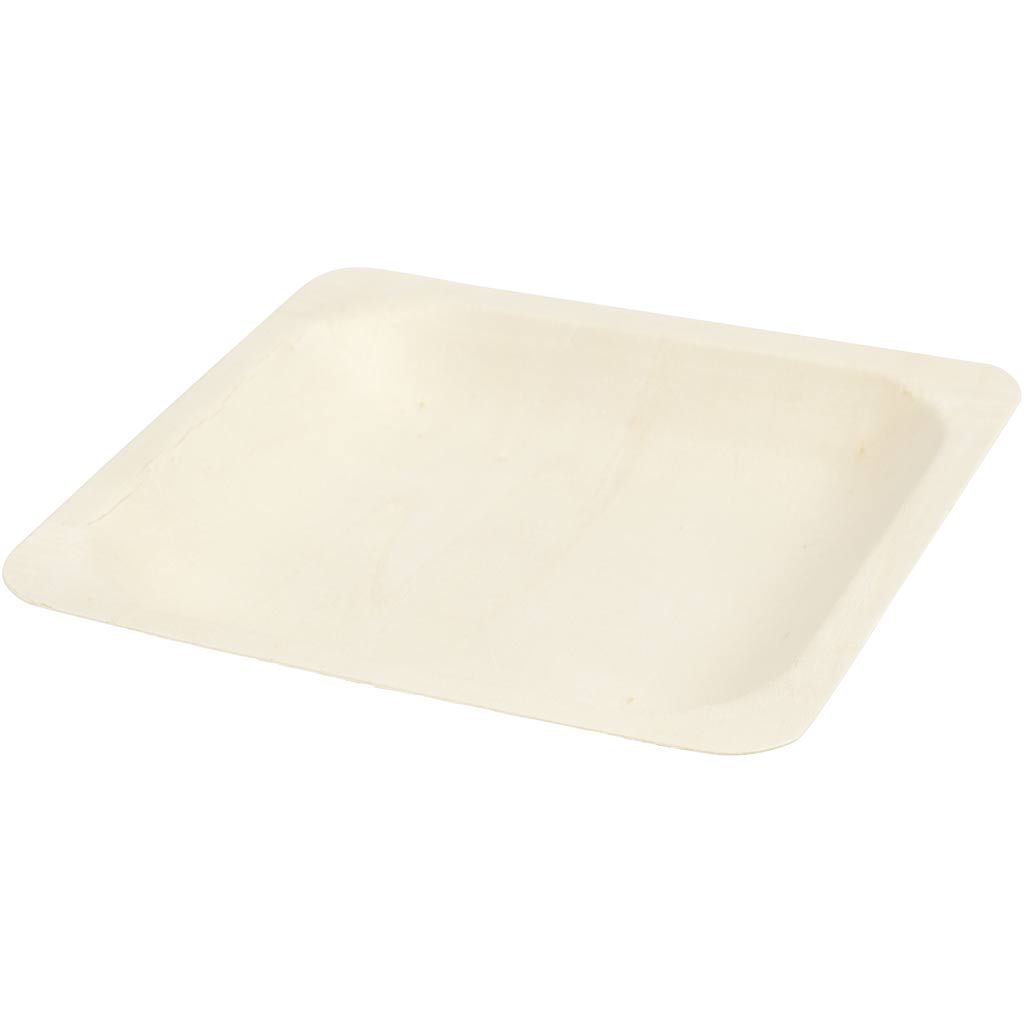 Creative company plate, height 2 cm, dimensions 14 x 14 cm, 12 pieces in a box