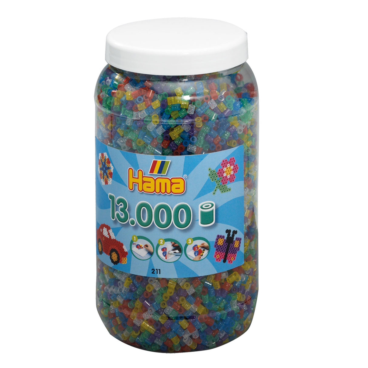 Hama Iron Beads en Pot Glittermix (054), 13,000.