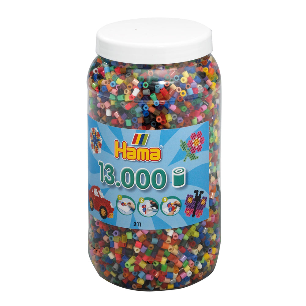 Hama ironing beads in jar - mix (068), 13,000 pcs.