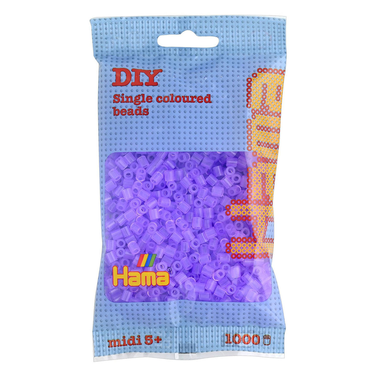 Hama ironing beads - lilac transparent (074), 1000 pcs.