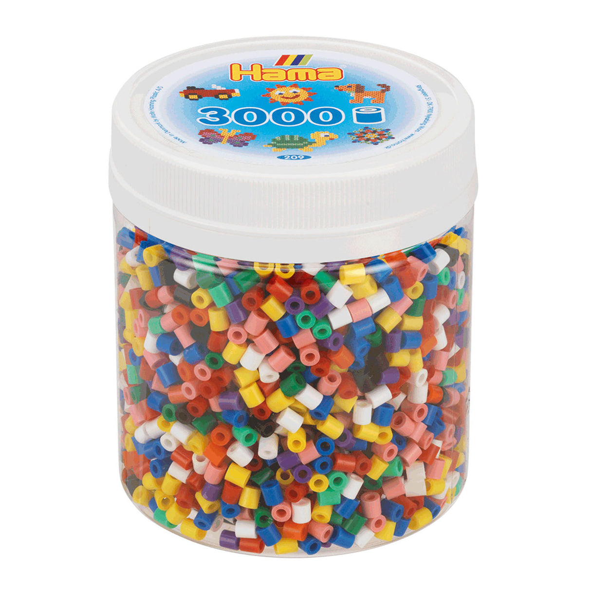 Hama ironing beads in jar - mix standard (00), 3000 pcs.