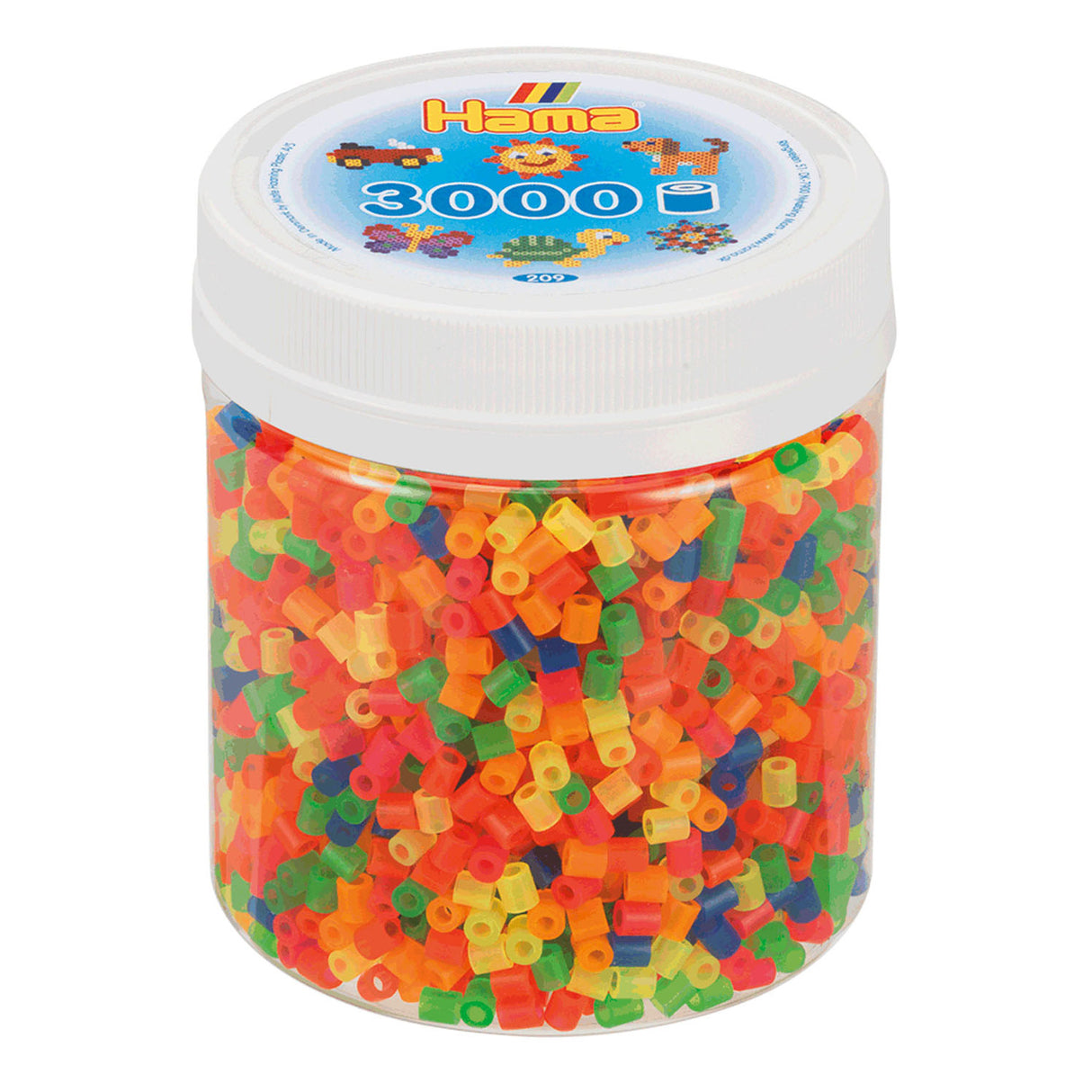 Hama -Streichperlen im Neonmix Jar (51), 3000st.