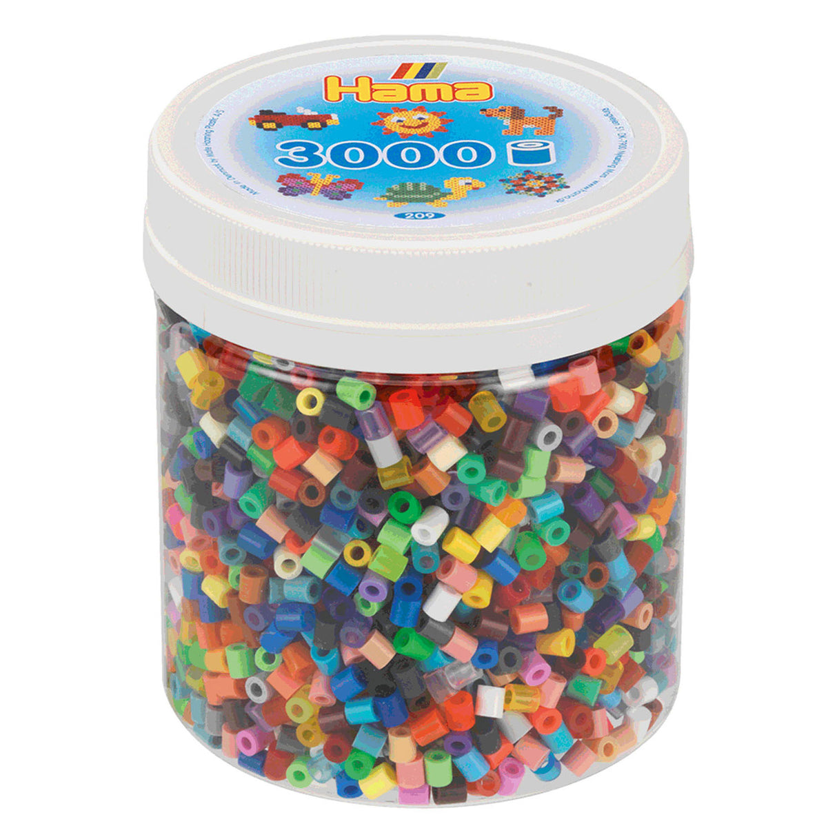 Hama Ironing Beads in Jar Color Mix (68), 3000 pcs.