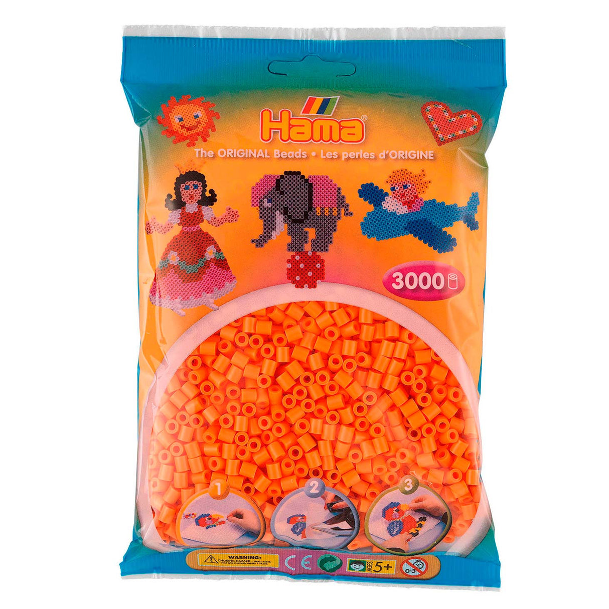Hama ironing beads - apricot (201-79), 3000 pcs.