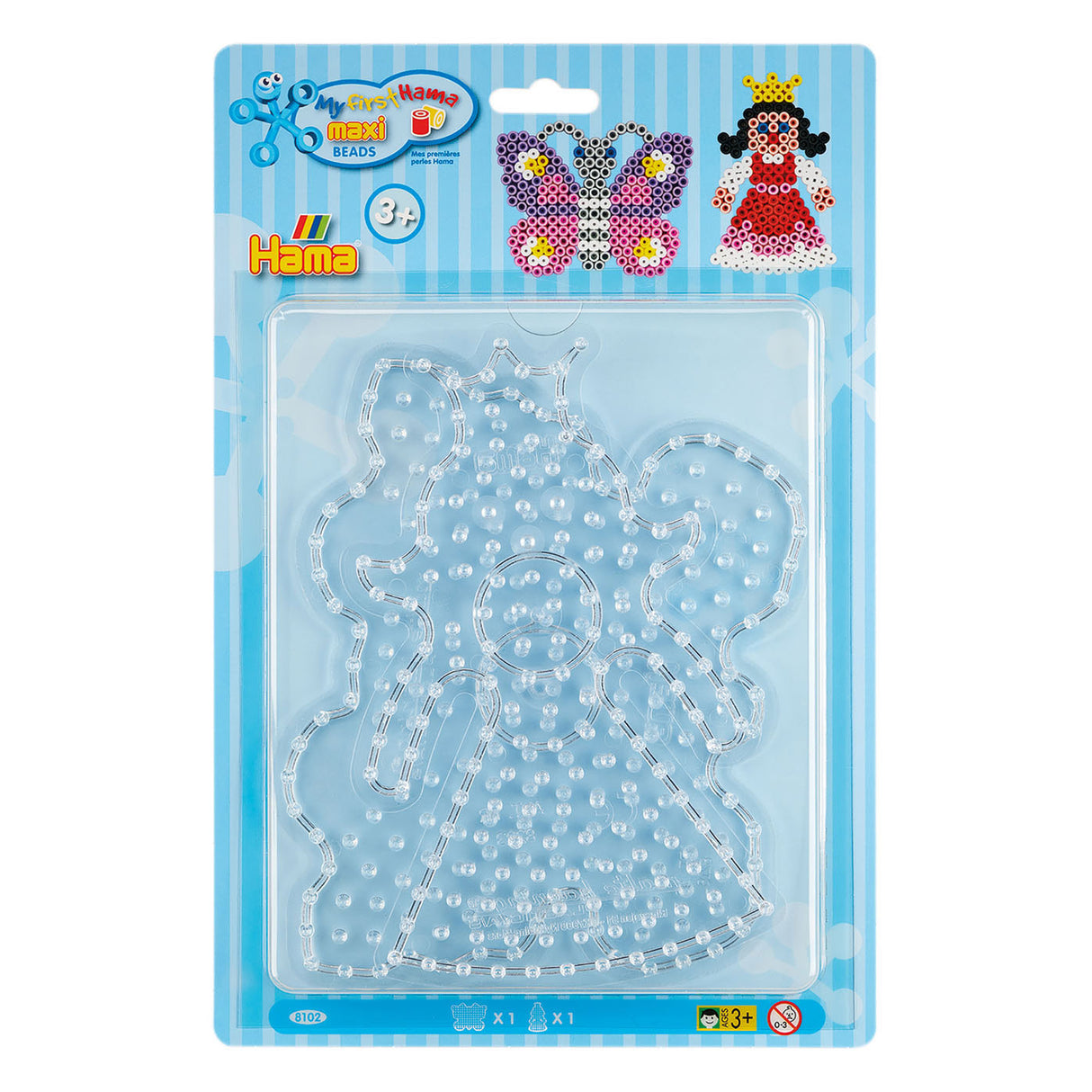 Hama ironing bead plates maxi - butterfly and princess