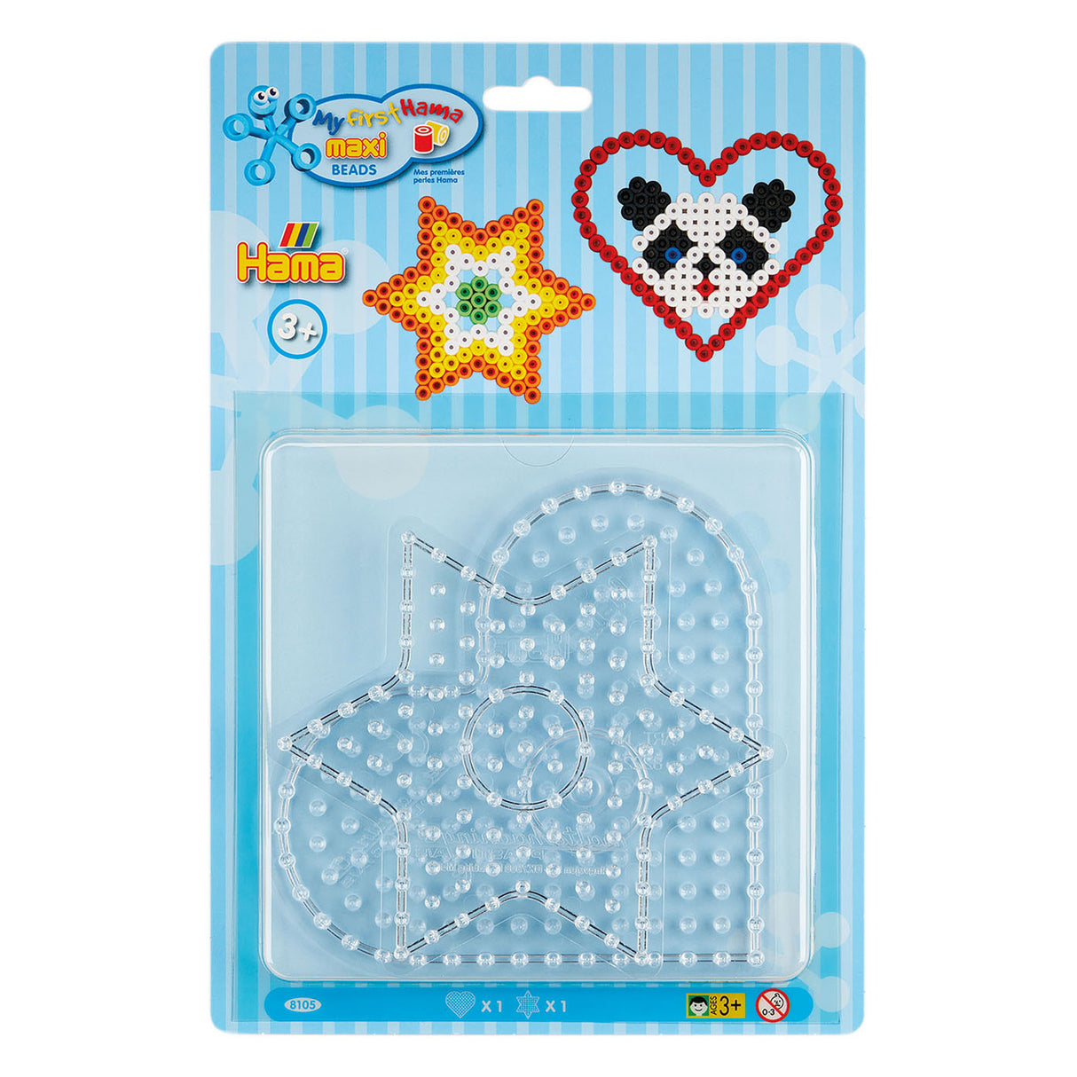 Hama ironing bead plates maxi - heart and star