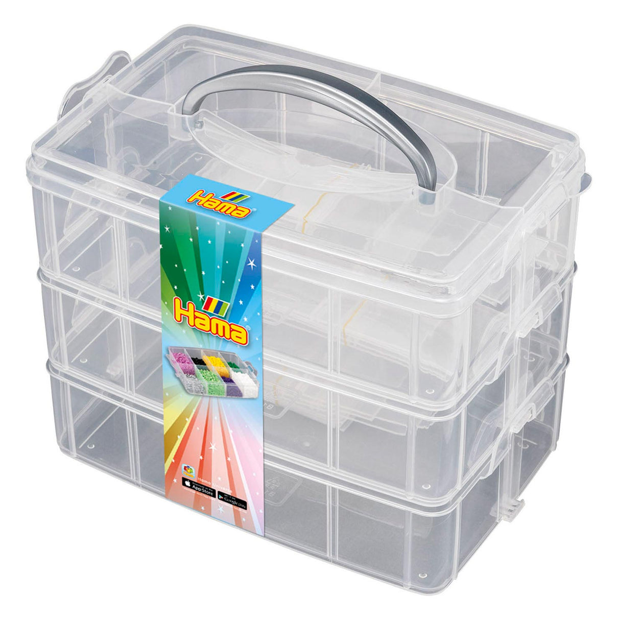 Hama ironing bead storage box large with 3 drawers