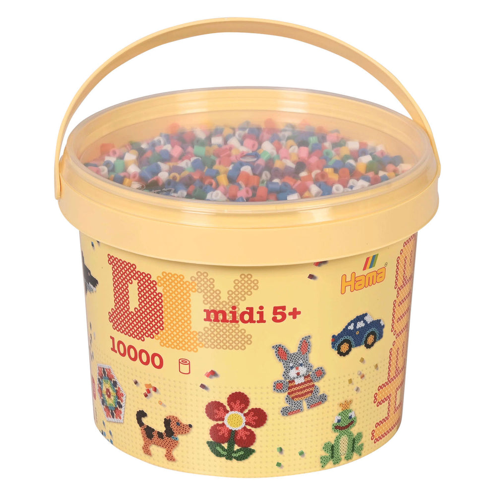 Hama ironing beads in bucket, 10,000 pcs.