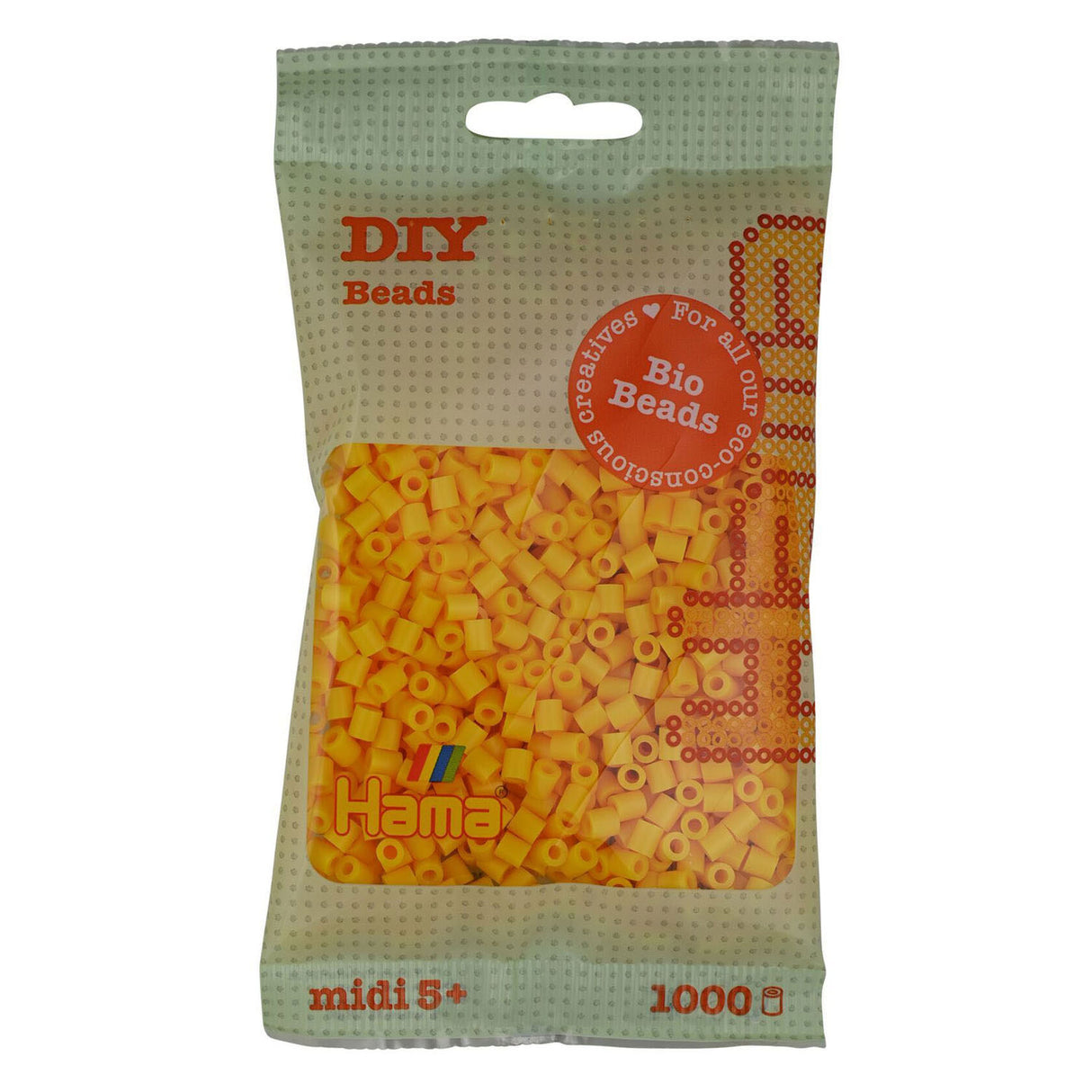 Hama Bio String Beads - Yellow (003), 1000st.