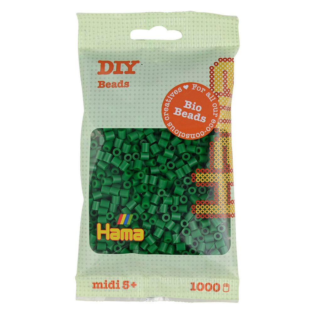 Hama organic ironing beads - green (010), 1000 pcs.