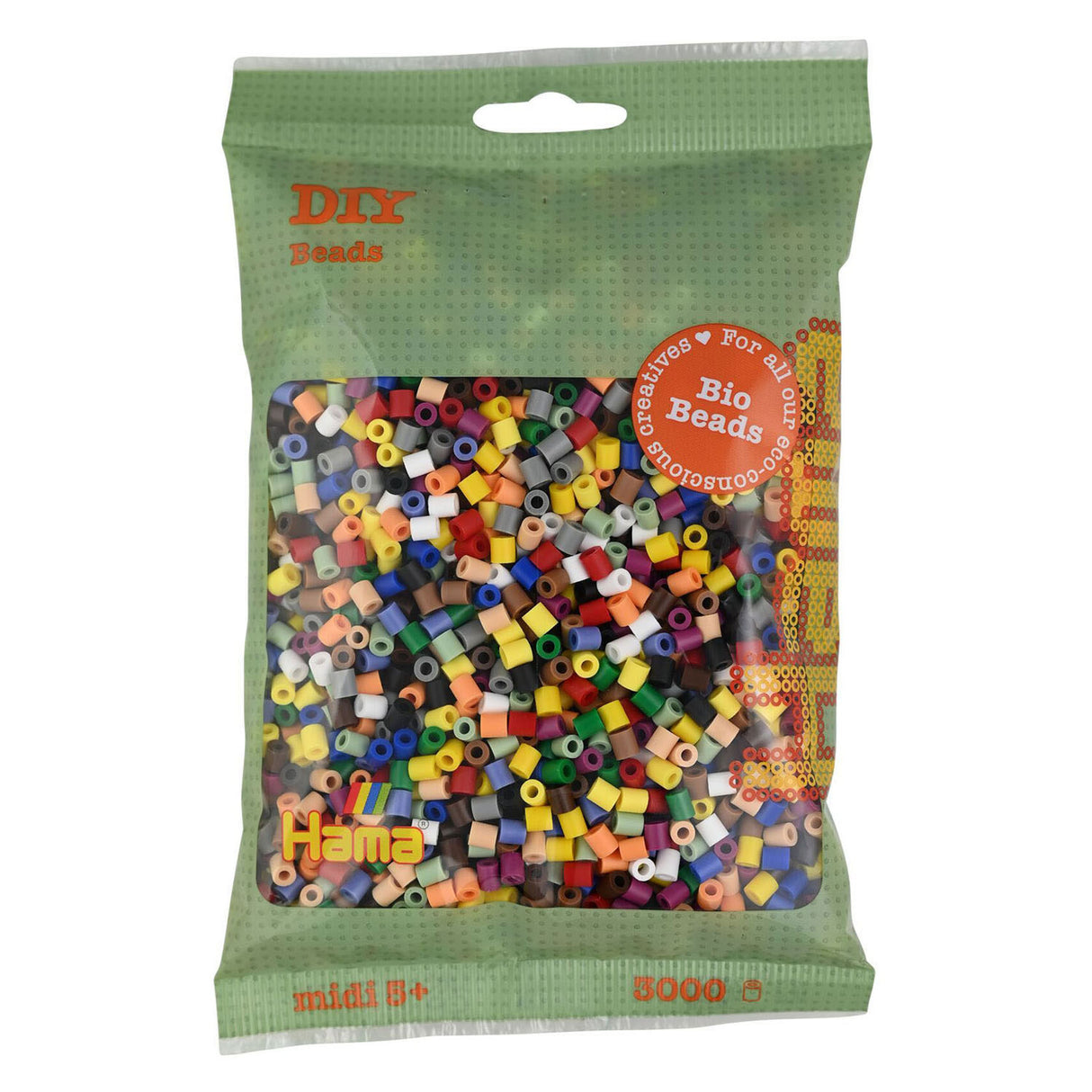 Hama Bio String Beads - Color Mix (199), 3000st.