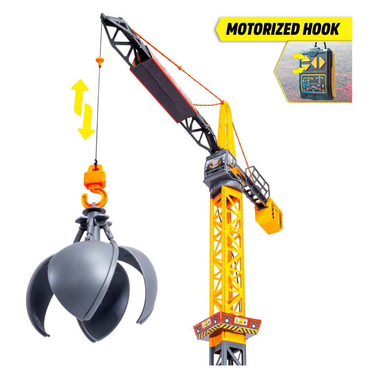 Dickie Spillsaachen Kran Batterie bedriwwen 110 cm