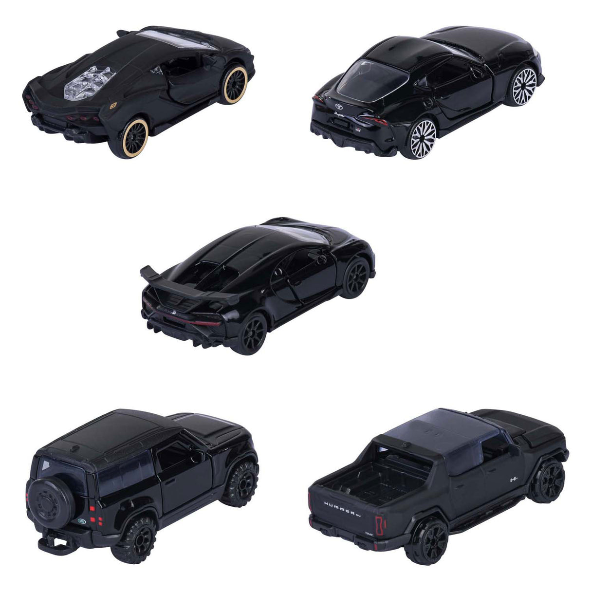 Majorette black edition die-cast vehicles, 5dlg.