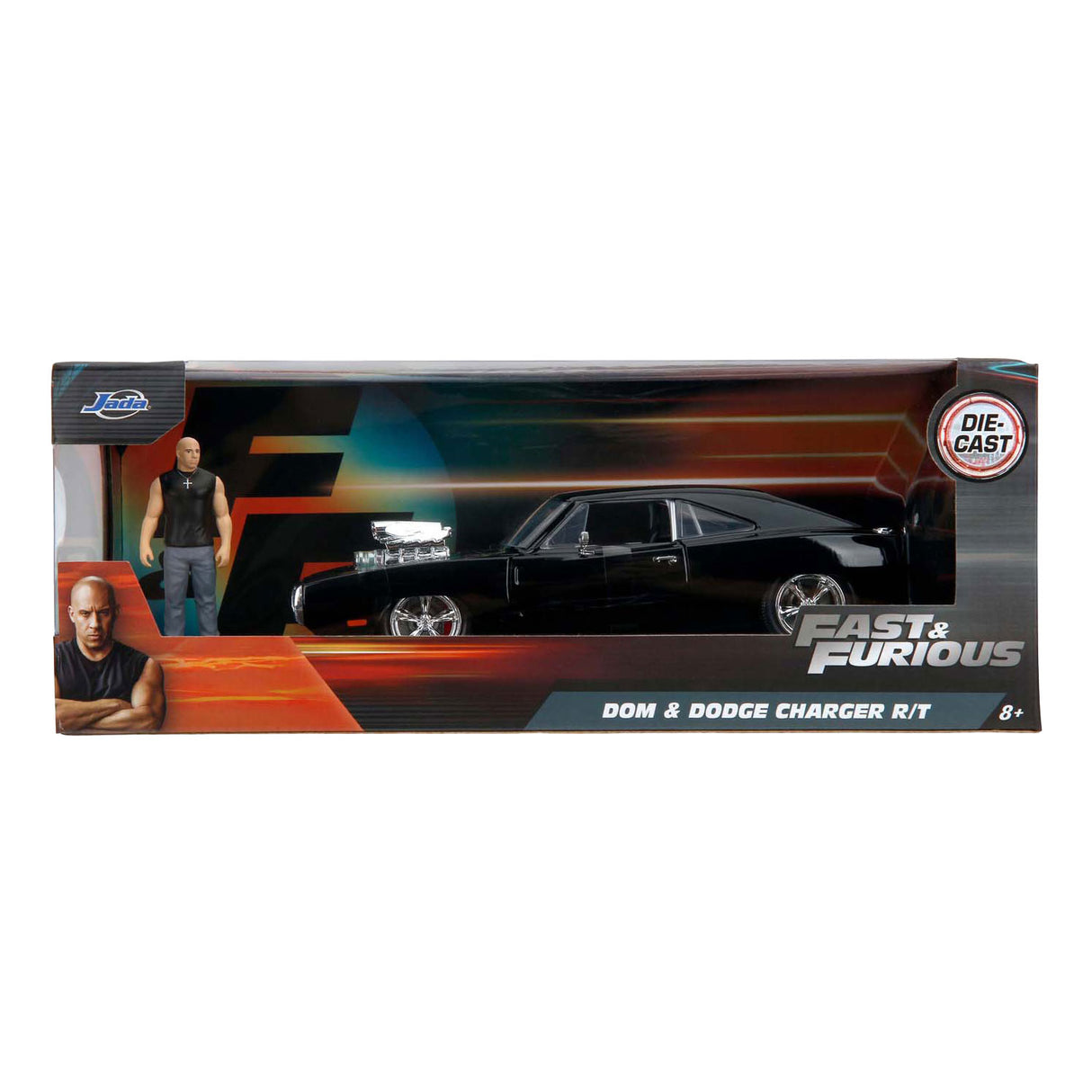 Jada legetøj Jada Fast Furious 1970 Dodge Charger og figur 1:24