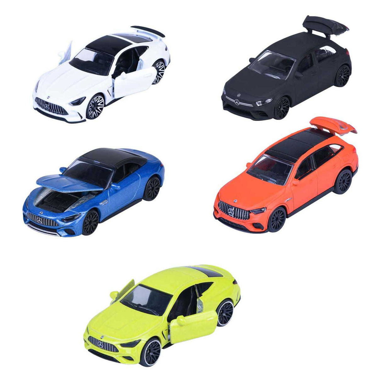 Majorette Mercedes-AMG set, 5 delar.