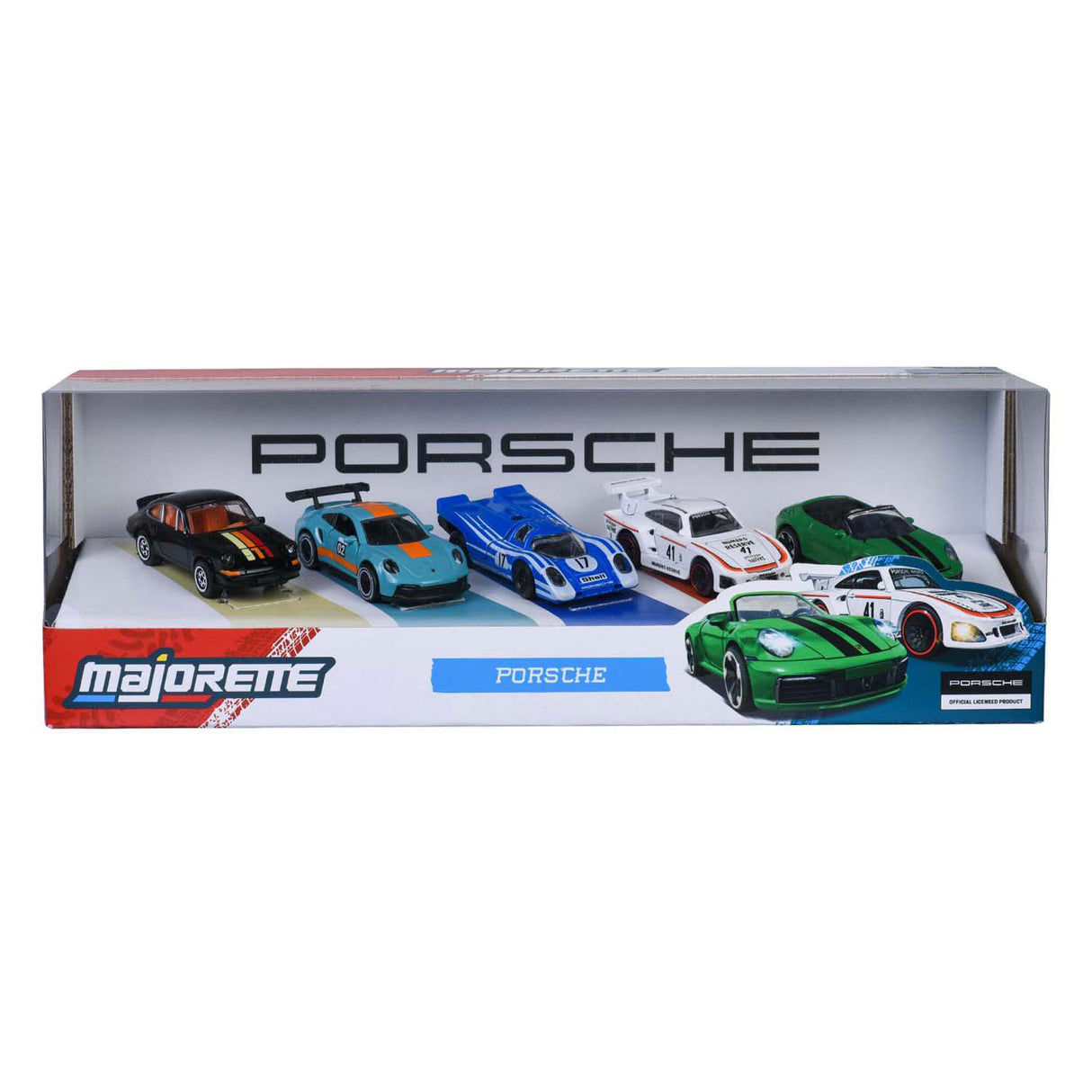 Majorette porsche set, 5dlg.