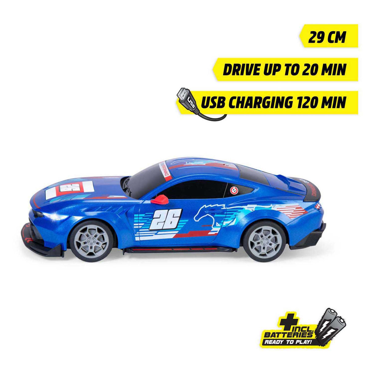 Dickie rc ford mustang customized, try me, rtr