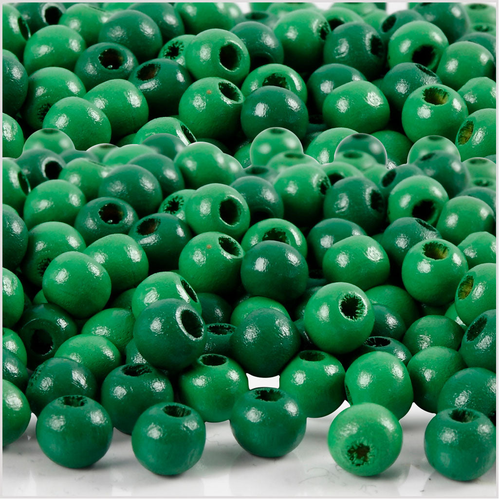 Creativ Company Wooden Beads Green, 150st.