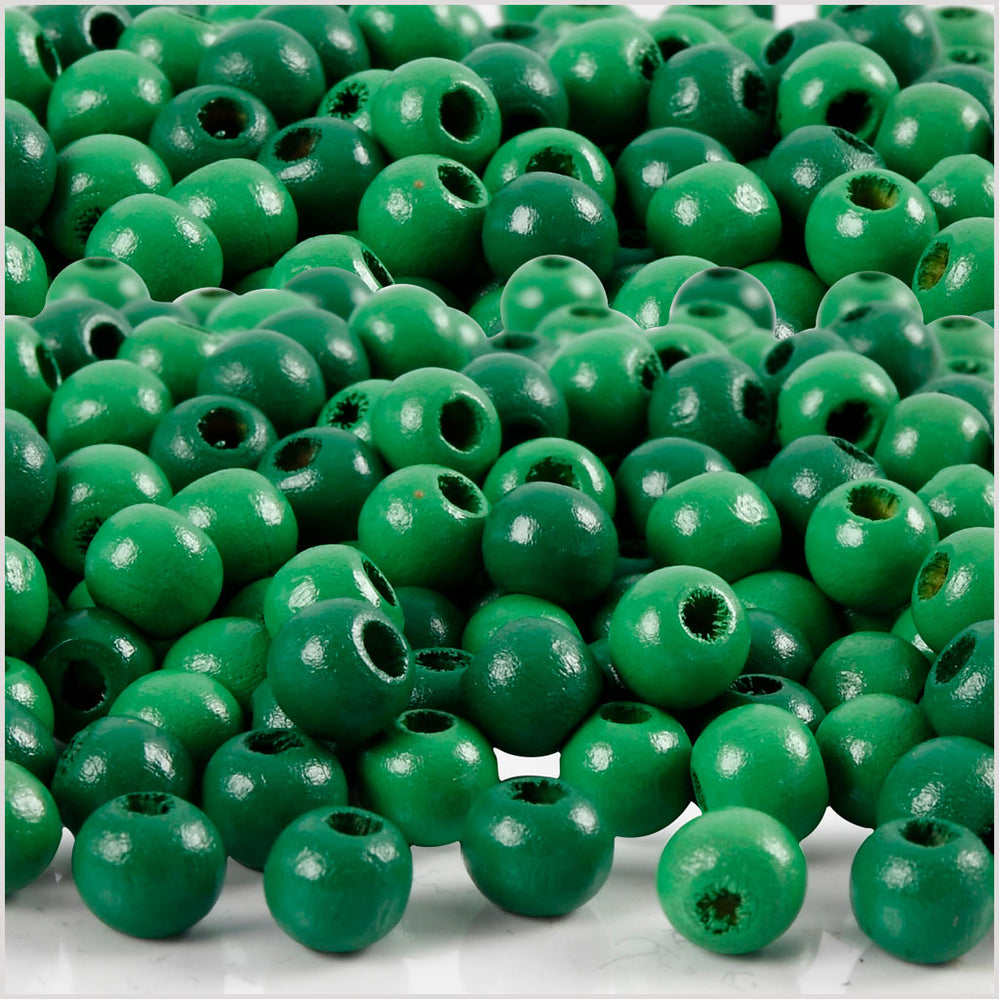 Creative Company Wooden Beads Green, 150st.