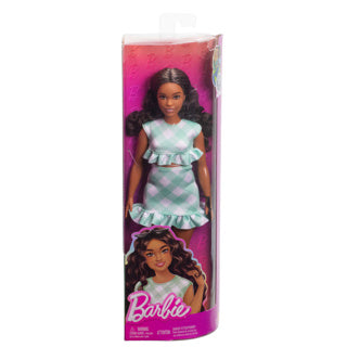 Barbie fashionista doll green gingham