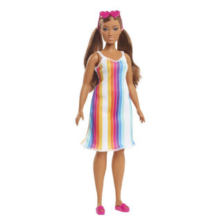 Barbie uwielbia tęczową sukienkę w oceanie