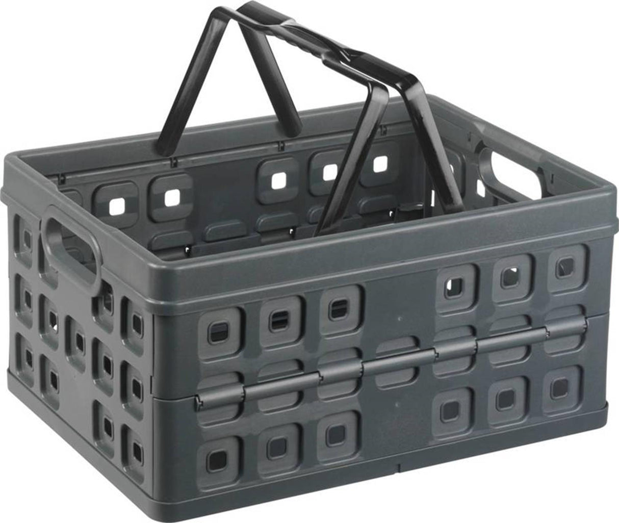 Sunware square folding crate with handle 32l anthracite